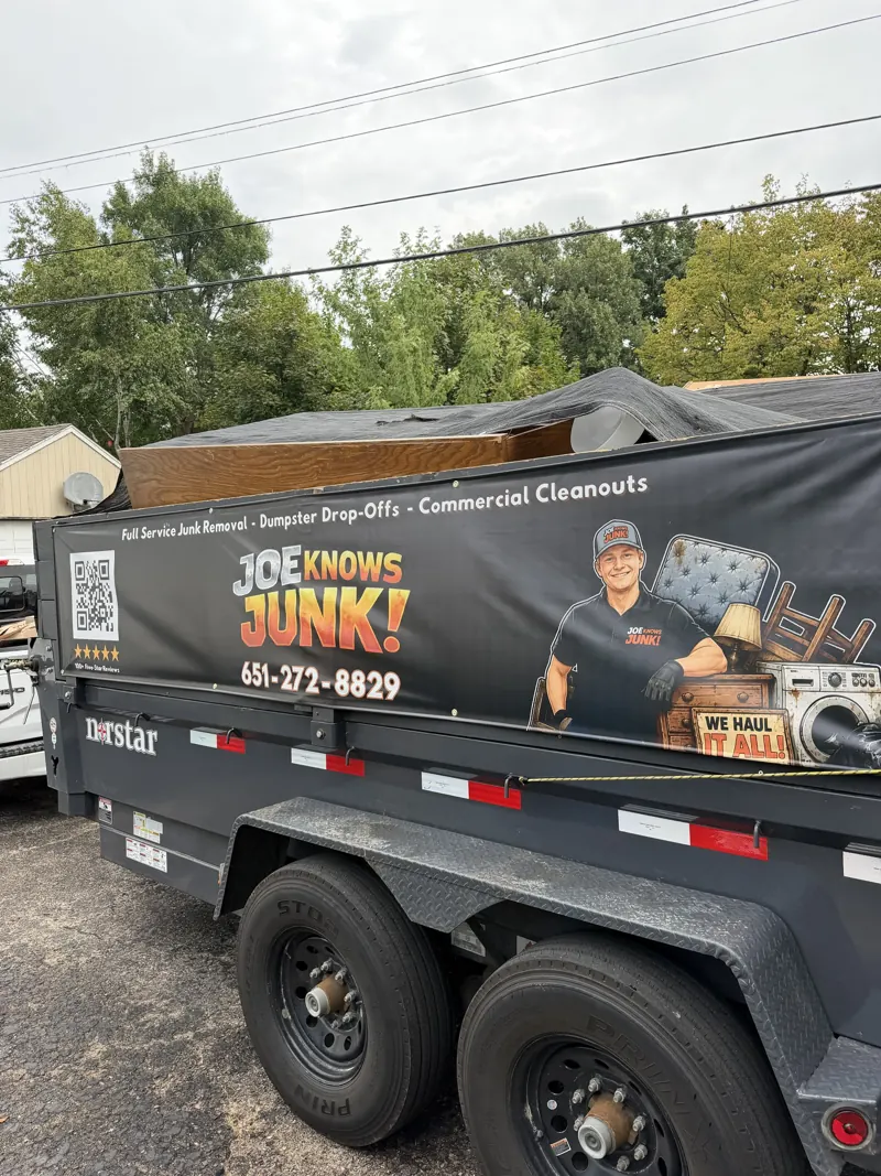 The new Joe Knows Junk trailer with its wrap