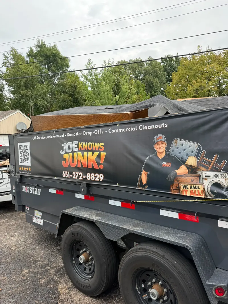 The Joe Knows Junk trailer wrap
